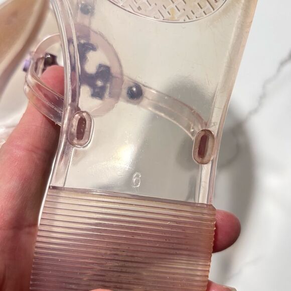 Tory Burch | Women's Mini Miller Purple Jelly Thong Sandals 6 - Picture 14 of 14